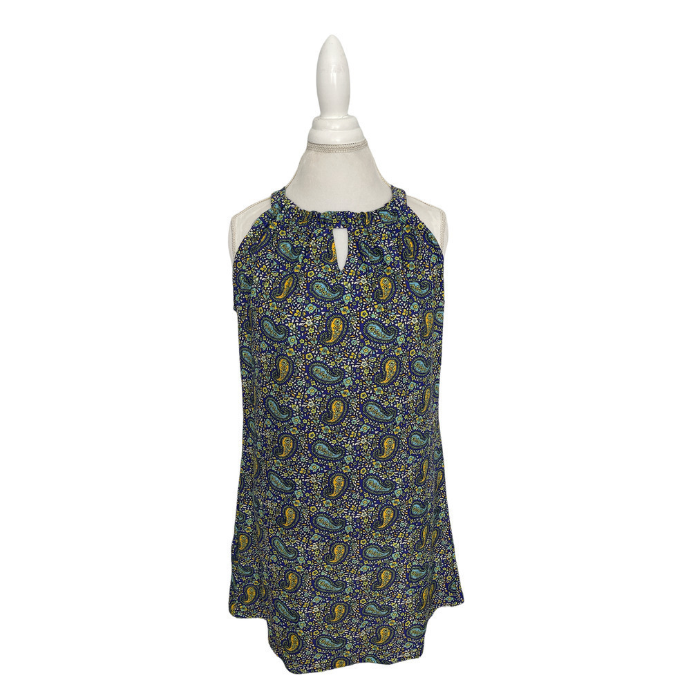 Argue Women Dress‎ Keyhole Neckline Size Large Paisley Print